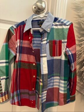 Polo by Ralph Lauren Multicolor Patchwork Plaid Button-Down Shirt